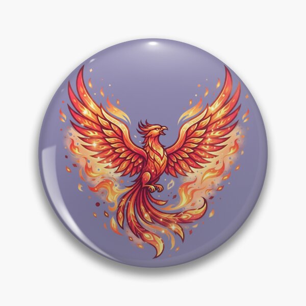 Item preview, Rising Flaming Phoenix Bird of Rebirth - Magical Fire Bird Art designed and sold by KreonaTime.