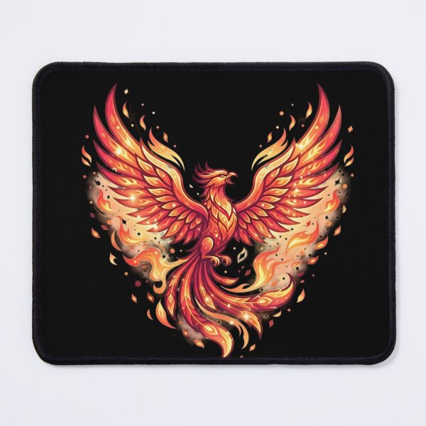 Item preview, Rising Flaming Phoenix Bird of Rebirth - Magical Fire Bird Art designed and sold by KreonaTime.