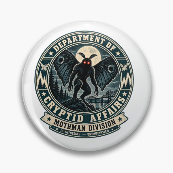 Item preview, Mothman Division Retro Case File Badge designed and sold by VzerosDigital.