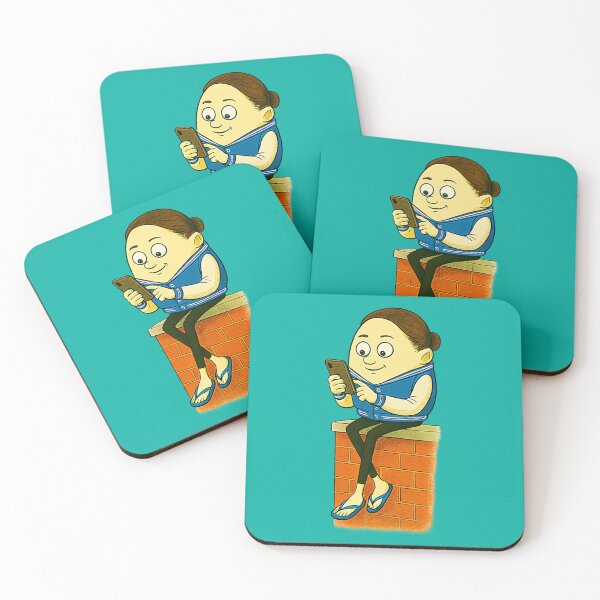 Item preview, LOS CLIPS EN MI CELULAR - Funny Humpty Dumpty Phone Addict designed and sold by Urban-InkStudio.