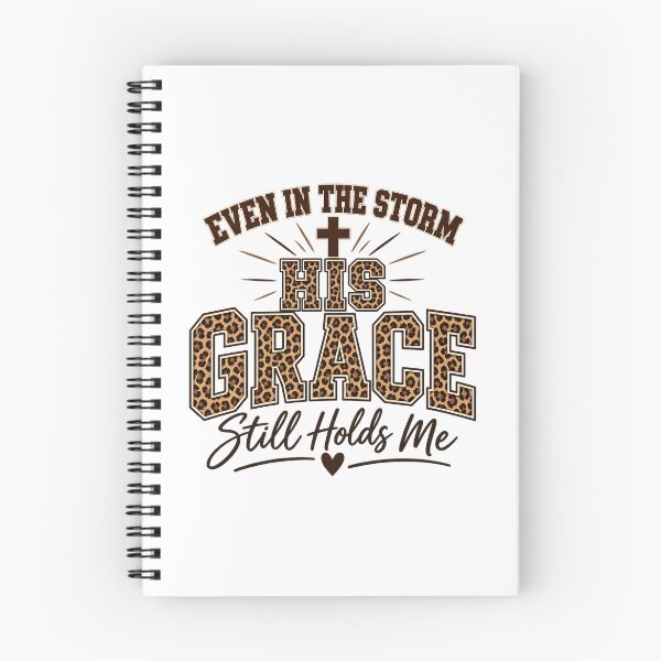 Item preview, Even in the Storm His Grace Still Holds Me - Christian Faith Leopard Print designed and sold by oumayma mokrane.