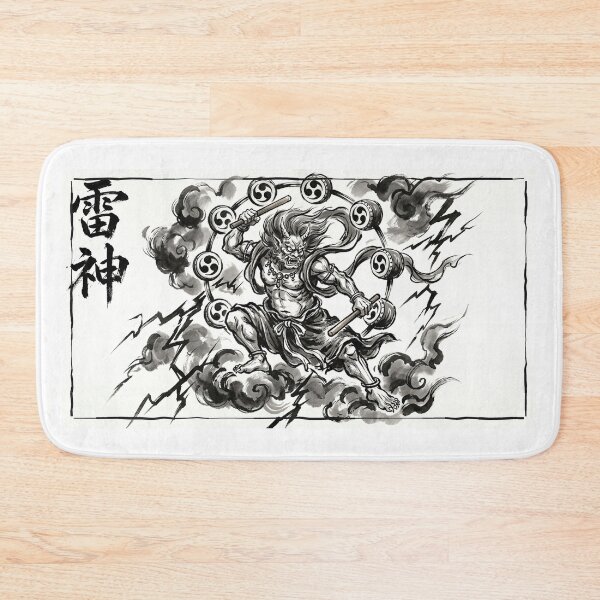 Item preview, Raijin Thunder God Kanji Ink Art designed and sold by Kanjigraphy.