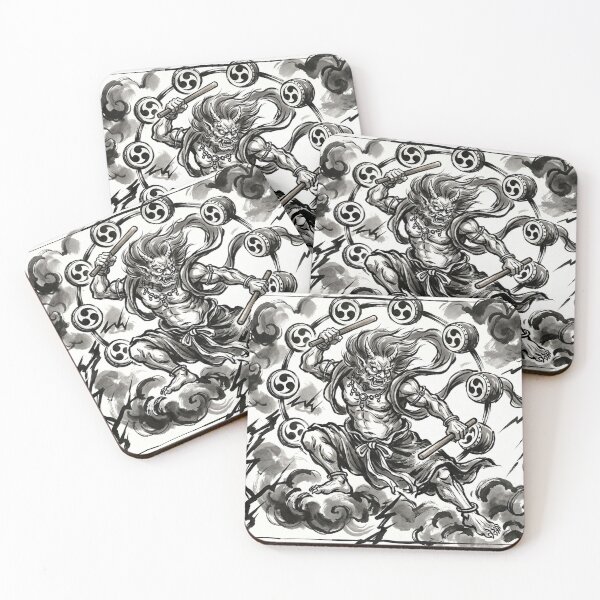 Item preview, Raijin Thunder God Kanji Ink Art designed and sold by Kanjigraphy.