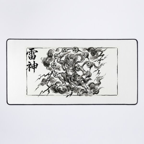 Item preview, Raijin Thunder God Kanji Ink Art designed and sold by Kanjigraphy.