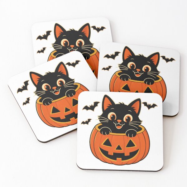 Item preview, Cute Black Cat in Jack O Lantern Pumpkin designed and sold by Drôle de Monde.