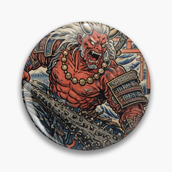 Item preview, Fiery Oni Demon Warrior Inferno designed and sold by Surviving Monday Club.