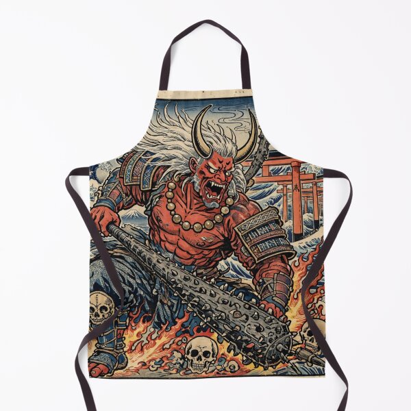 Item preview, Fiery Oni Demon Warrior Inferno designed and sold by Surviving Monday Club.