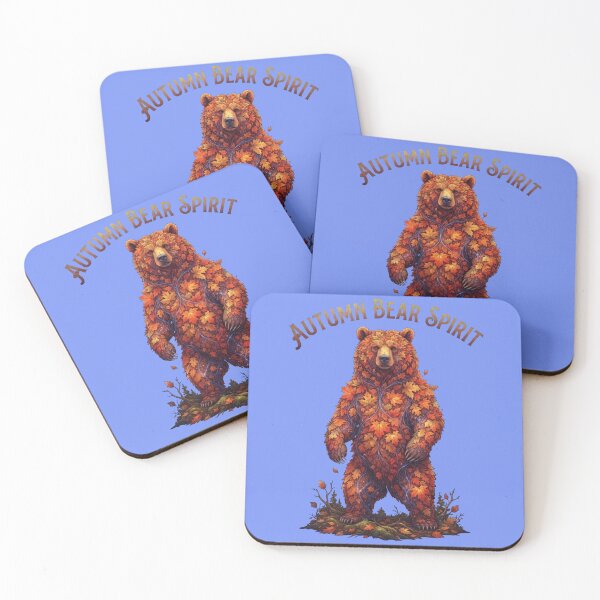 Item preview, Autumn Bear Spirit Fall Leaves Wildlife Nature Art designed and sold by Evelashop.