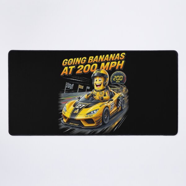 Item preview, Going Bananas At 200 MPH Funny Racing Driver Motorsport Speed Checkered Flag Design designed and sold by 519xdesign.