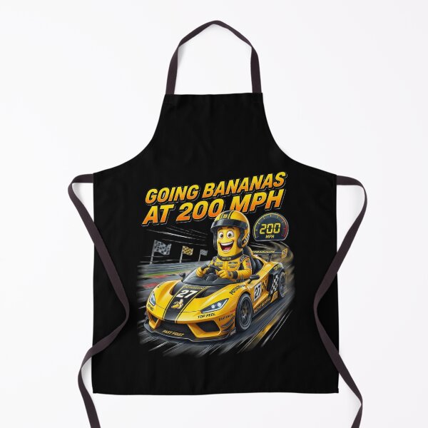 Item preview, Going Bananas At 200 MPH Funny Racing Driver Motorsport Speed Checkered Flag Design designed and sold by 519xdesign.