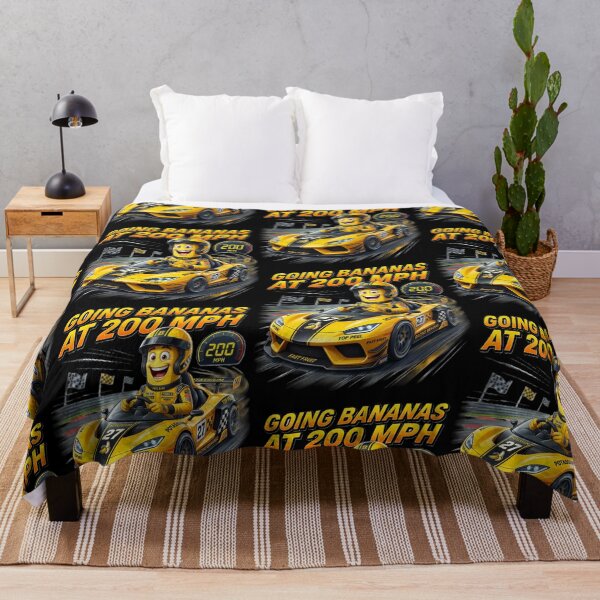 Item preview, Going Bananas At 200 MPH Funny Racing Driver Motorsport Speed Checkered Flag Design designed and sold by 519xdesign.