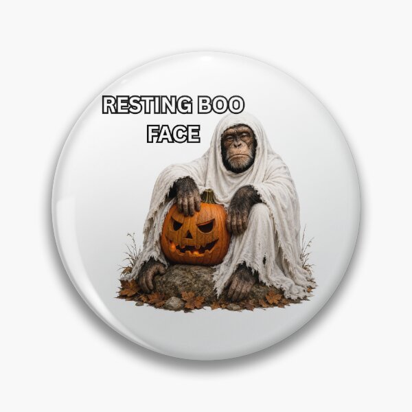 Item preview, Resting Boo Face Halloween Chimp designed and sold by HippyRikky.
