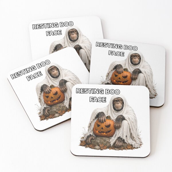 Item preview, Resting Boo Face Halloween Chimp designed and sold by HippyRikky.