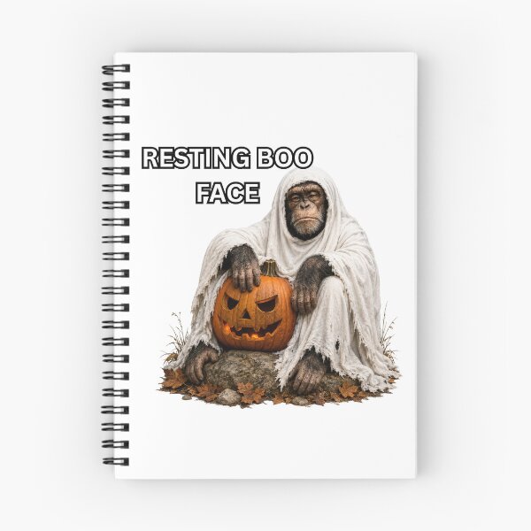 Item preview, Resting Boo Face Halloween Chimp designed and sold by HippyRikky.