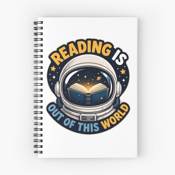 Item preview, Reading Is Out Of This World Astronaut Helmet Badge Design designed and sold by GibasVisuals.