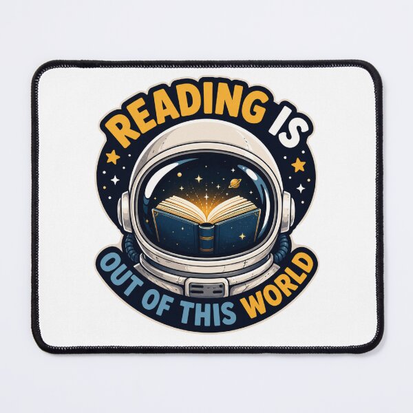 Item preview, Reading Is Out Of This World Astronaut Helmet Badge Design designed and sold by GibasVisuals.
