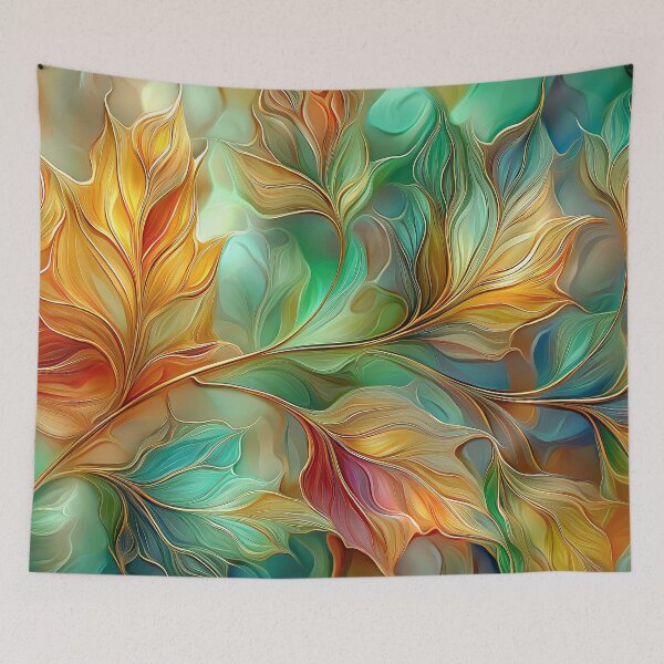 Item preview, Autumn Leaves Abstract Art | Autumn Foliage, Maple Leaf Botanical Design. designed and sold by MargaretWiktor.