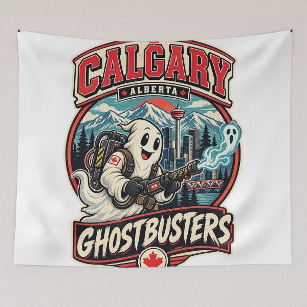 Item preview, Calgary Alberta Ghostbusters Vintage Badge designed and sold by F1FUNSHOP.