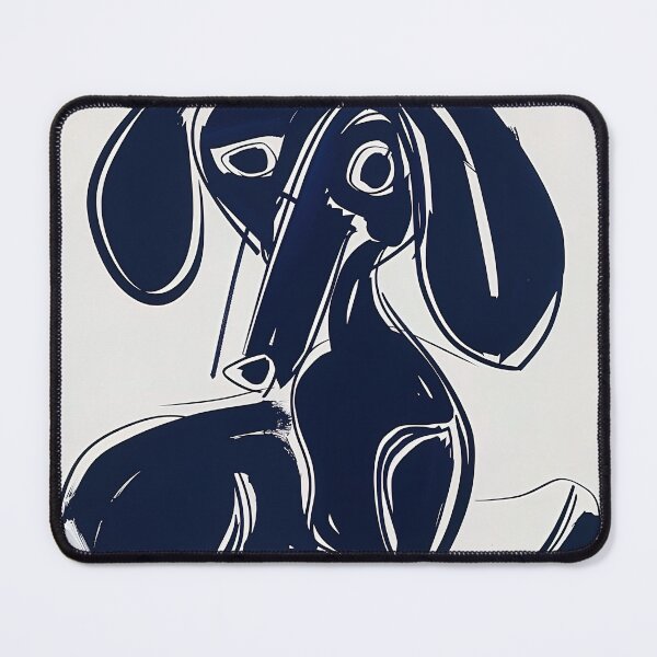 Item preview, Dachshund - Blue Abstract Art designed and sold by shadow-bloom.