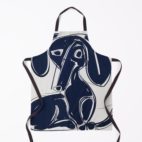 Item preview, Dachshund - Blue Abstract Art designed and sold by shadow-bloom.
