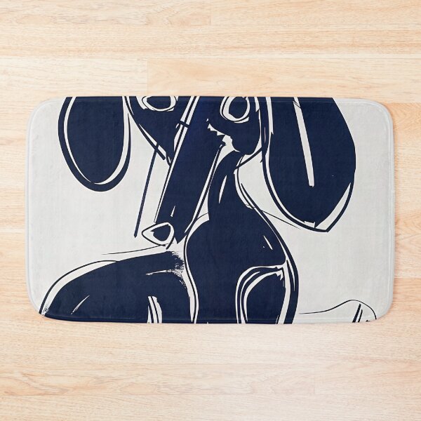 Item preview, Dachshund - Blue Abstract Art designed and sold by shadow-bloom.