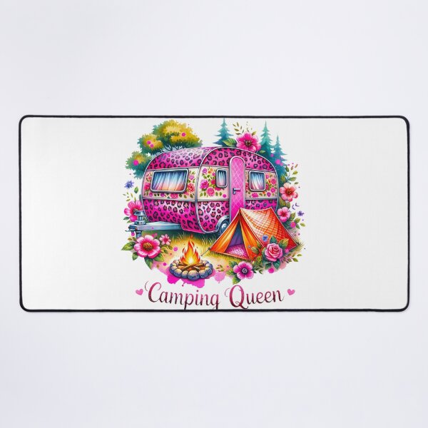 Item preview, Camping Queen Pink Leopard Caravan designed and sold by butterflies-new.