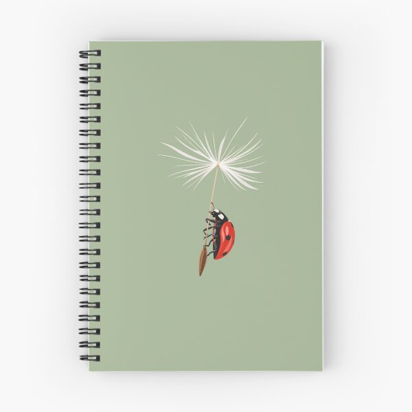 Item preview, Ladybug hanging from a Dandelion seed designed and sold by wonderxwander.