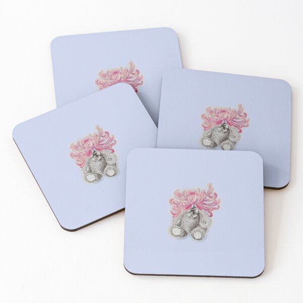 Item preview, Pink Flower Bear designed and sold by Amanda Adela Art.