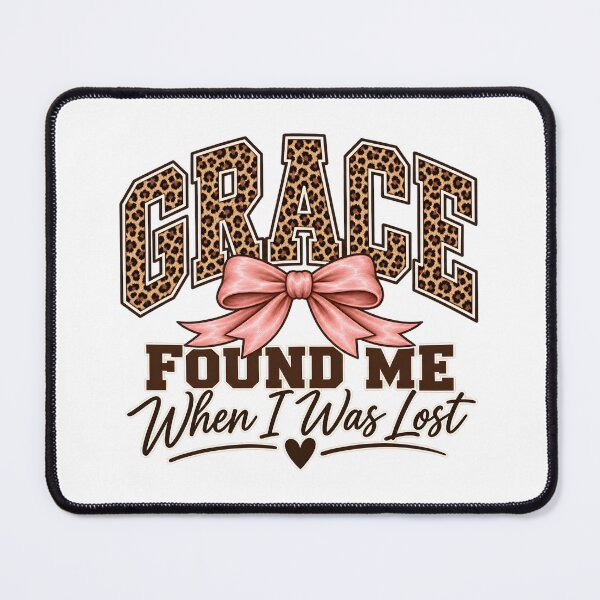 Item preview, Grace Found Me When I Was Lost - Christian Faith Leopard Print Bow designed and sold by oumayma mokrane.