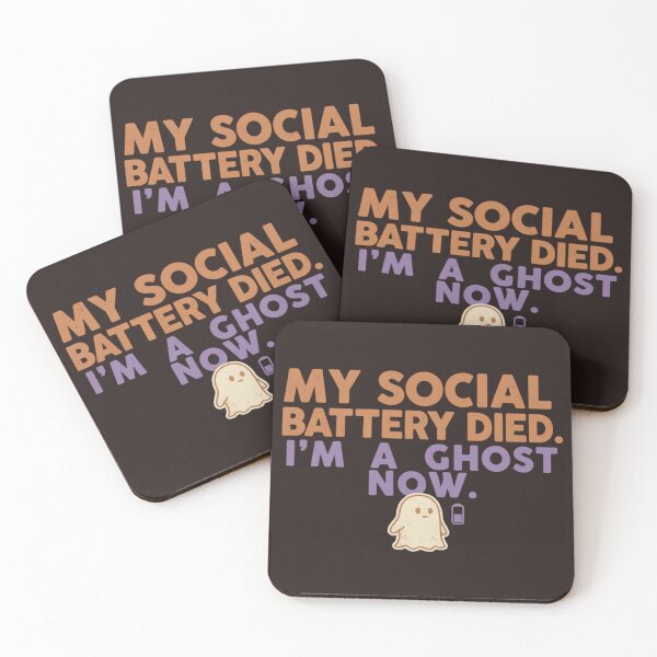 Item preview, My Social Battery Died Ghost Shirt designed and sold by Sezee.