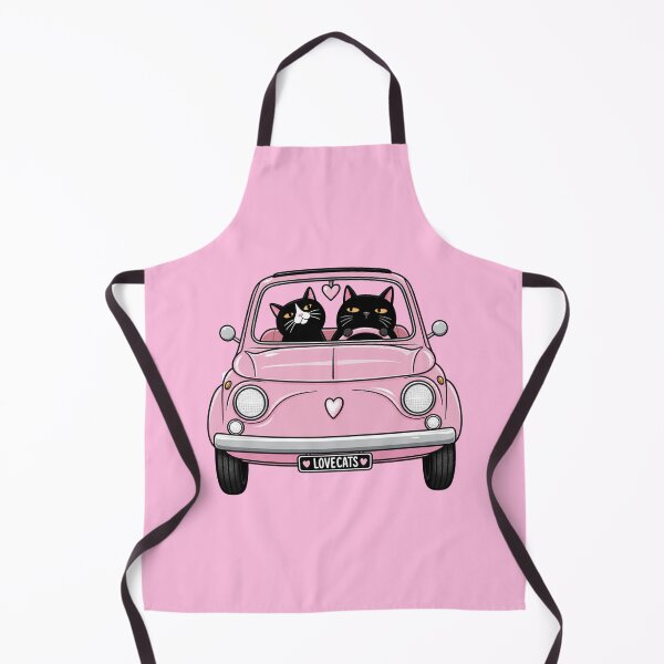 Item preview, Black cats in a pink car designed and sold by YChangShop.
