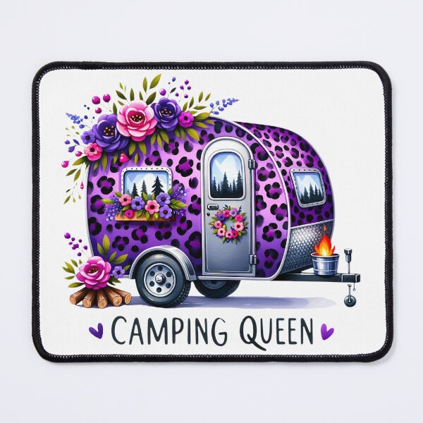 Item preview, Purple Leopard Camping Queen Caravan designed and sold by butterflies-new.