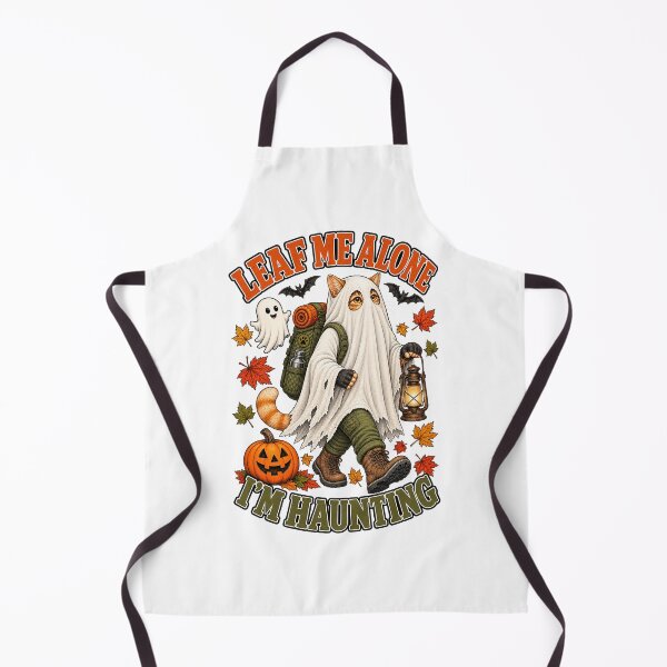 Item preview, Leaf Me Alone, I'm Haunting — Halloween Ghost Cat Graphic Tee designed and sold by GroveLaneCreative.