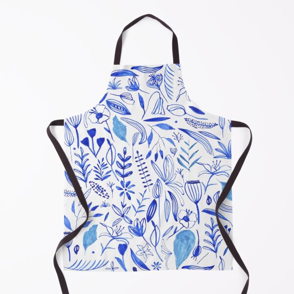 Item preview, Botanical Illustration of Flowers in Blue Watercolor designed and sold by ElizabethCoelho.