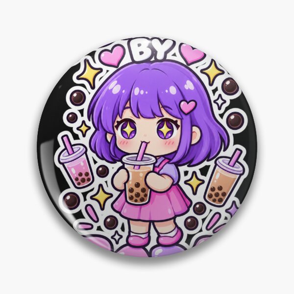 Item preview, Powered by Boba – Cute Kawaii Bubble Tea Girl designed and sold by Revyra Design .