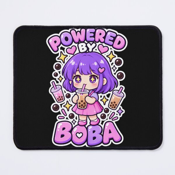Item preview, Powered by Boba – Cute Kawaii Bubble Tea Girl designed and sold by Revyra Design .