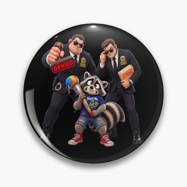 Item preview, Copyright Enforcement vs Fair Use Raccoon designed and sold by SynthWaveR.