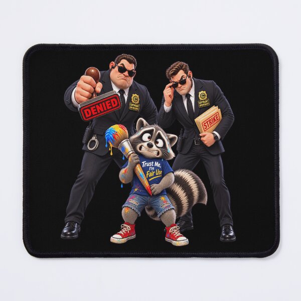 Item preview, Copyright Enforcement vs Fair Use Raccoon designed and sold by SynthWaveR.