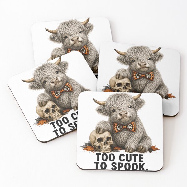 Item preview, Too Cute to Spook Highland Cow designed and sold by HippyRikky.
