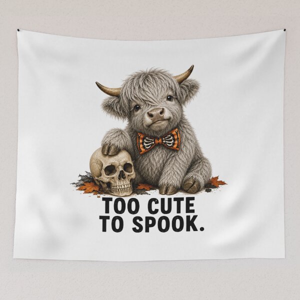 Item preview, Too Cute to Spook Highland Cow designed and sold by HippyRikky.