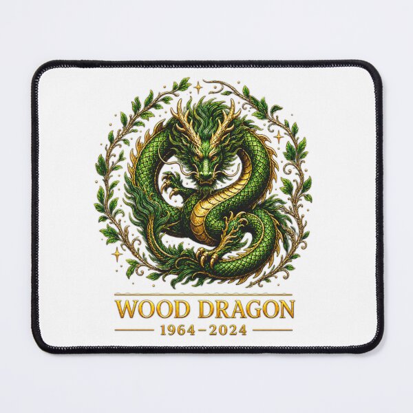 Item preview, Wood Dragon 1964–2024 Chinese Zodiac Art designed and sold by ZenWealthDesign.