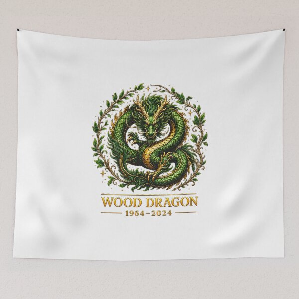 Item preview, Wood Dragon 1964–2024 Chinese Zodiac Art designed and sold by ZenWealthDesign.
