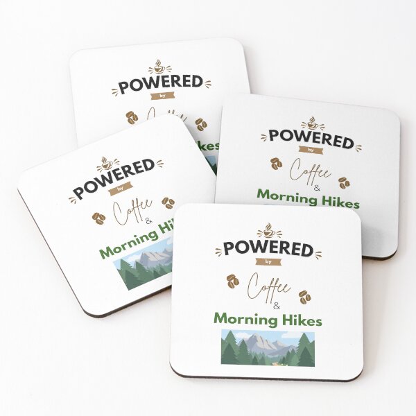Item preview, Powered by Coffee and Morning Hikes designed and sold by PawFitt.