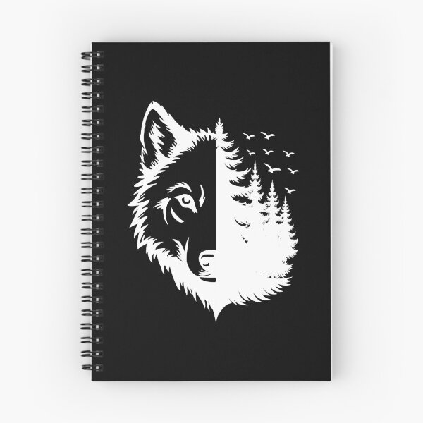 Item preview, Wolf and Forest Split – White designed and sold by Shadow's Den.