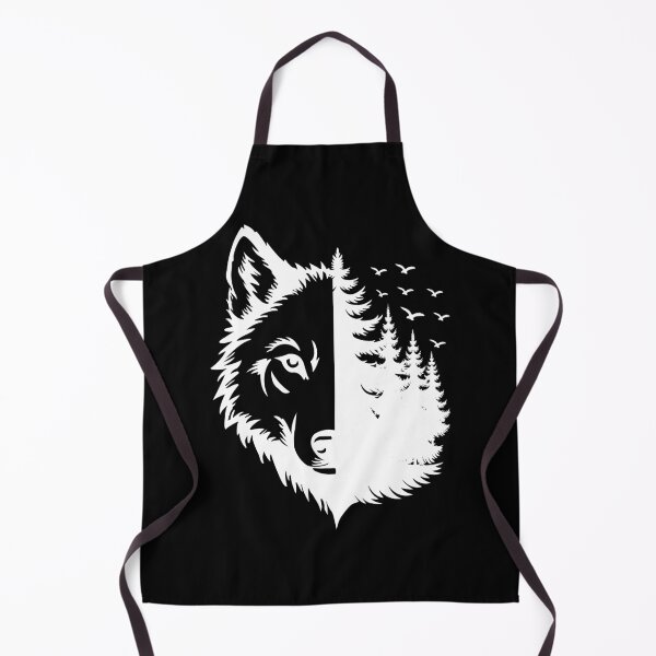 Item preview, Wolf and Forest Split – White designed and sold by Shadow's Den.