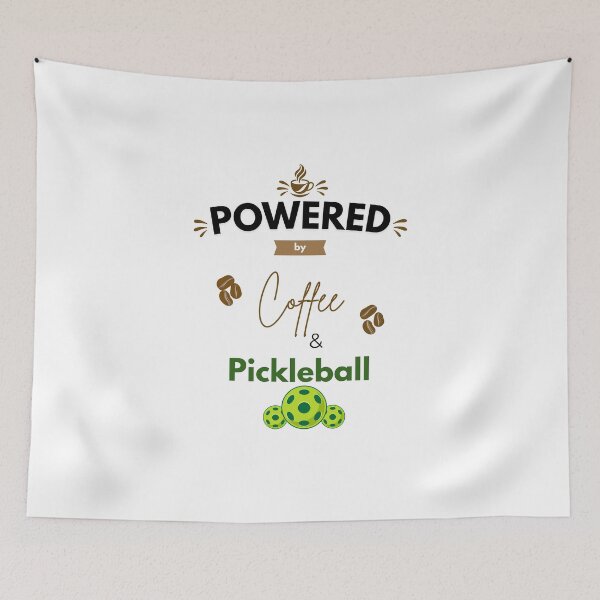Item preview, Powered by Coffee and Pickleball designed and sold by PawFitt.
