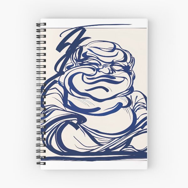 Item preview, Daikokuten, Japanese deity - Blue Abstract Art- designed and sold by shadow-bloom.