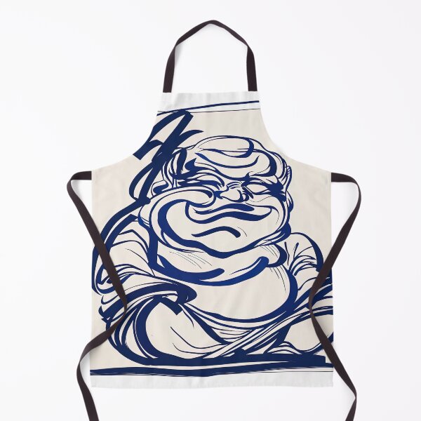 Item preview, Daikokuten, Japanese deity - Blue Abstract Art- designed and sold by shadow-bloom.