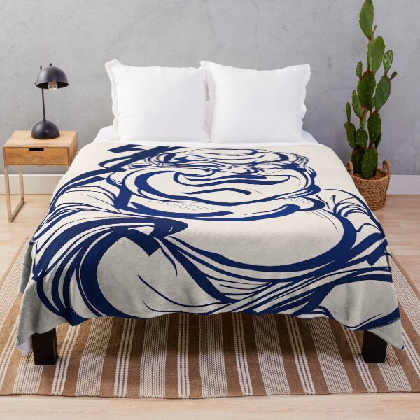 Item preview, Daikokuten, Japanese deity - Blue Abstract Art- designed and sold by shadow-bloom.