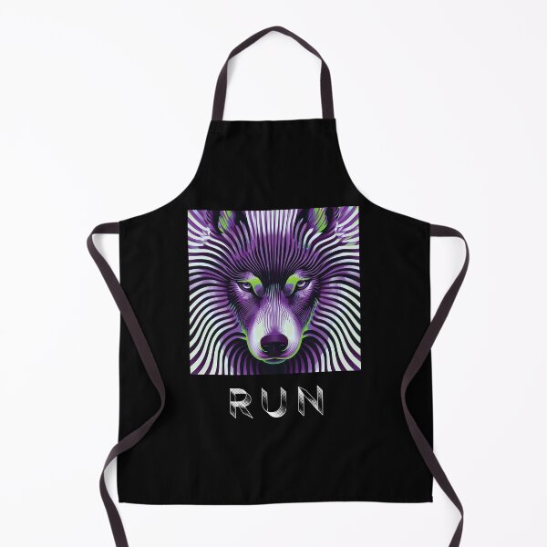 Item preview, THE FOOL — RUN Wolf Pack Optical Illusion Art | Psychedelic Festival Alternative in Purple & Green designed and sold by ✨nightvrld.